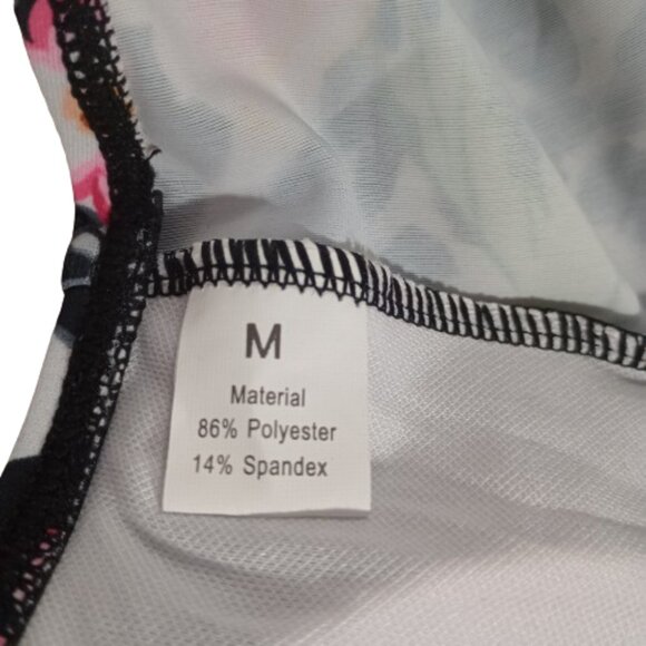 URCHICS Floral Leopard print 2 Piece Swimsuit Faux Ties Size M - Picture 8 of 9